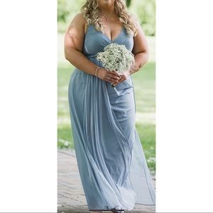 Azazie Evalin Dusty Blue